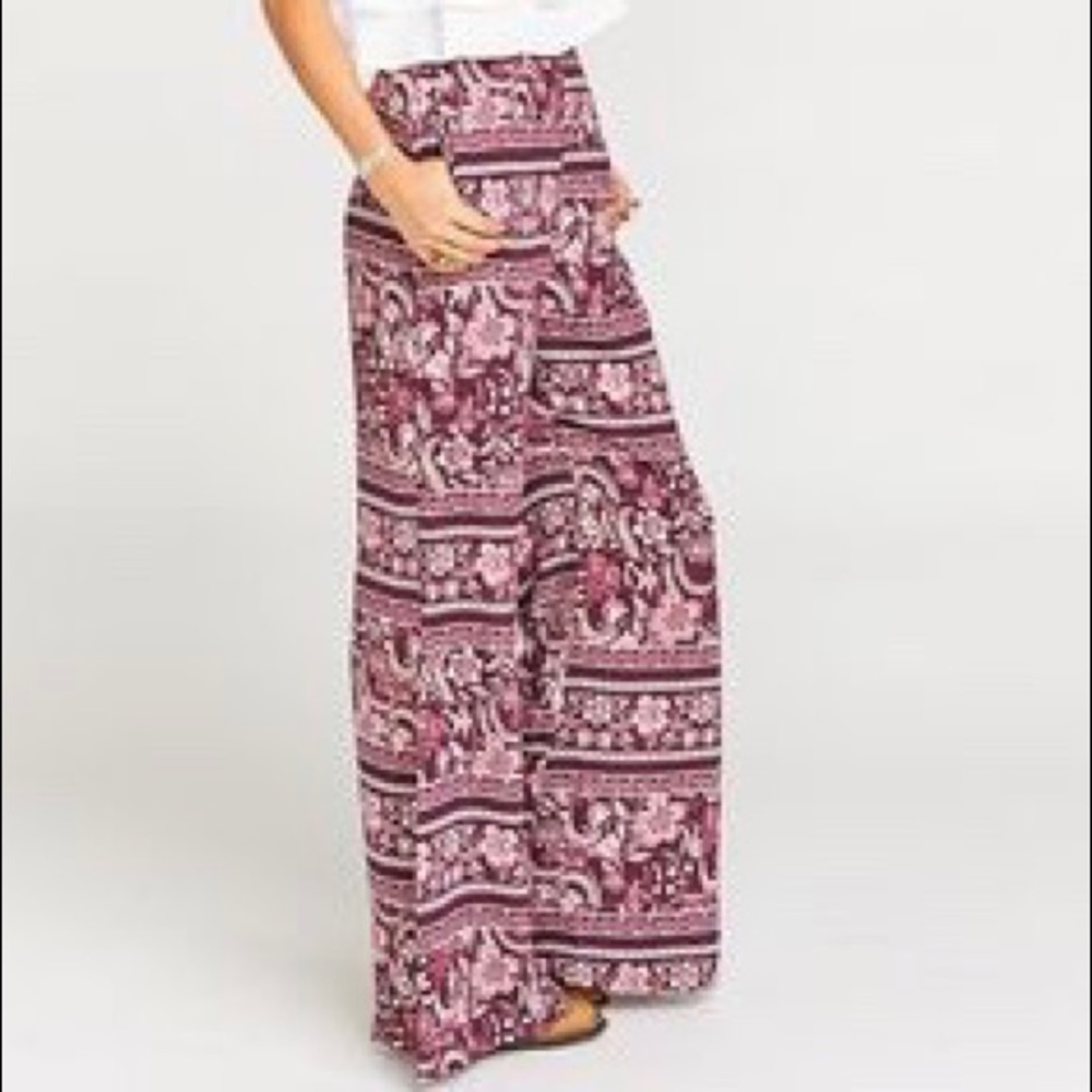 Show Me Your Mumu Plum Paisley Pants size Small